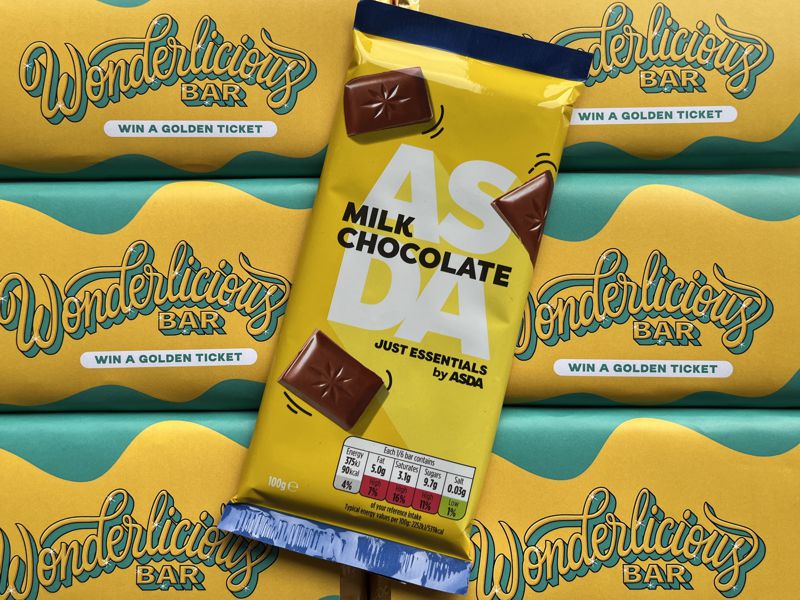 Asda's Just Essentials Milk Bar 100g Wrapper